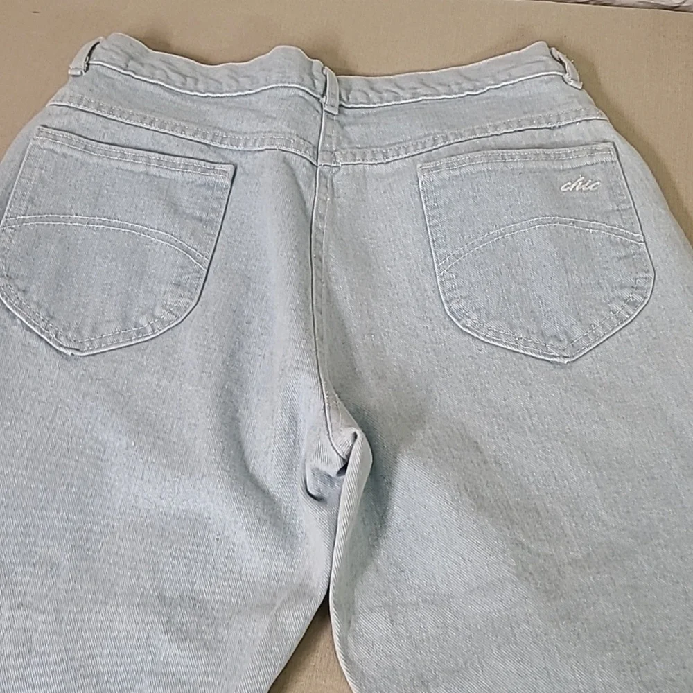 Vintage  80s High Waisted Chic Jeans Size 16 - Picture 6 of 7